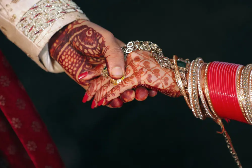 Hands with mehndi